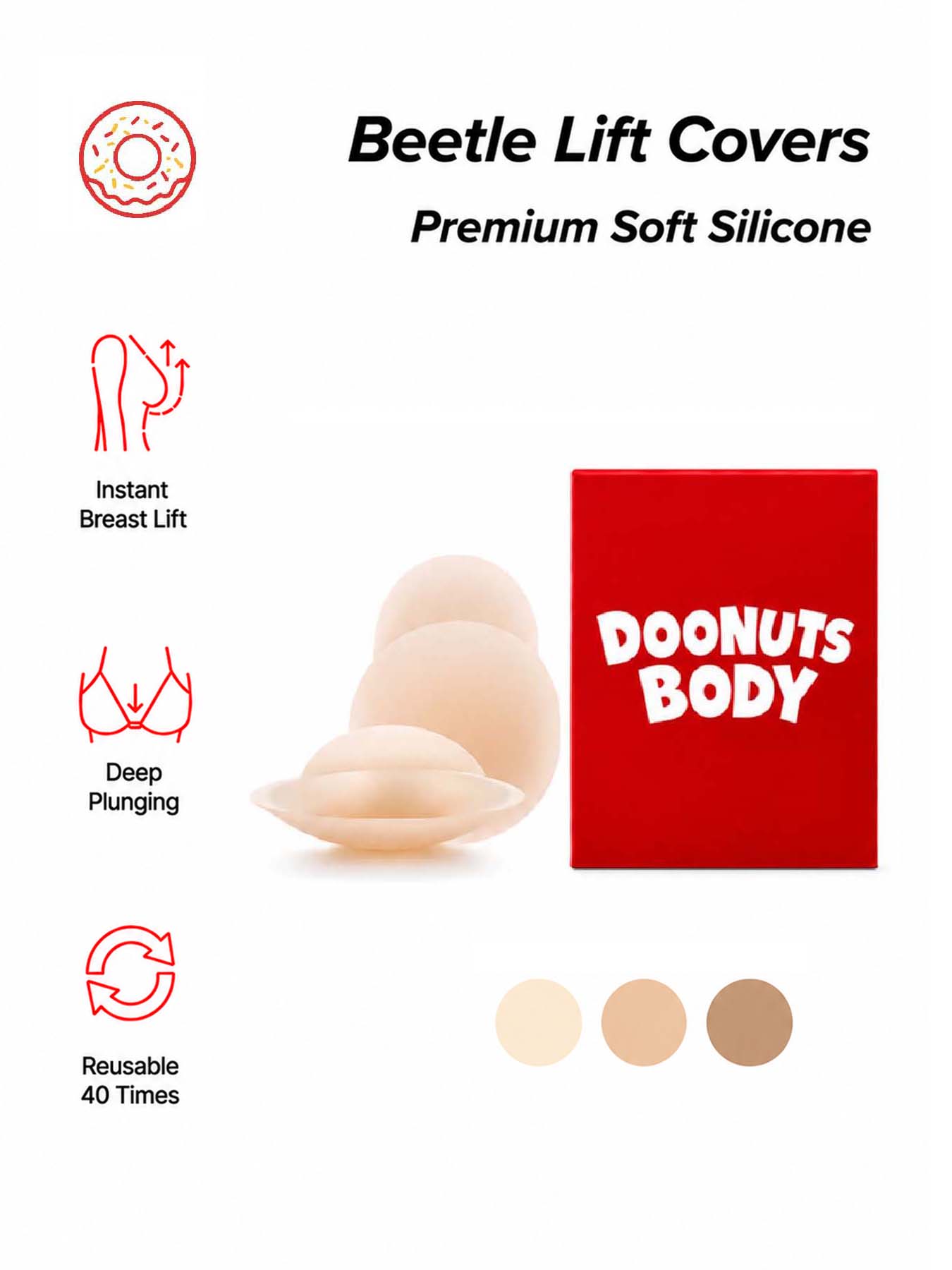 DOONUTS: protectores de pezón  - Nipple Cover Pasties reseña y precio