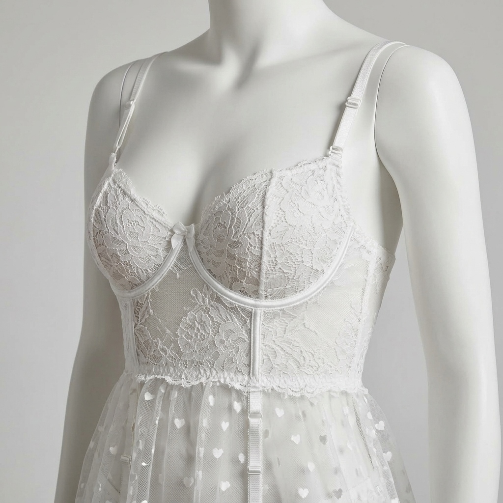 Conjunto de lencería de encaje - Babydoll Chemise Night reseña y precio