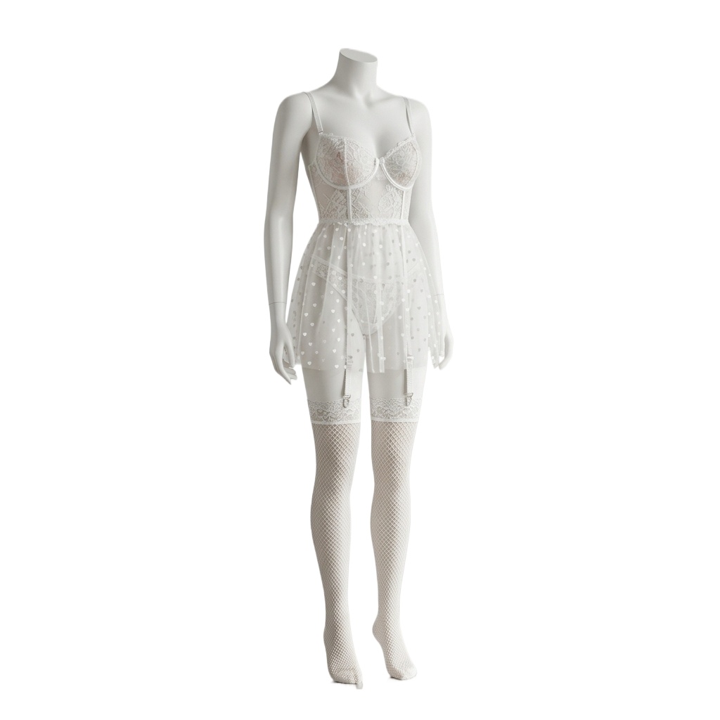 Conjunto de lencería de encaje - Babydoll Chemise Night reseña y precio