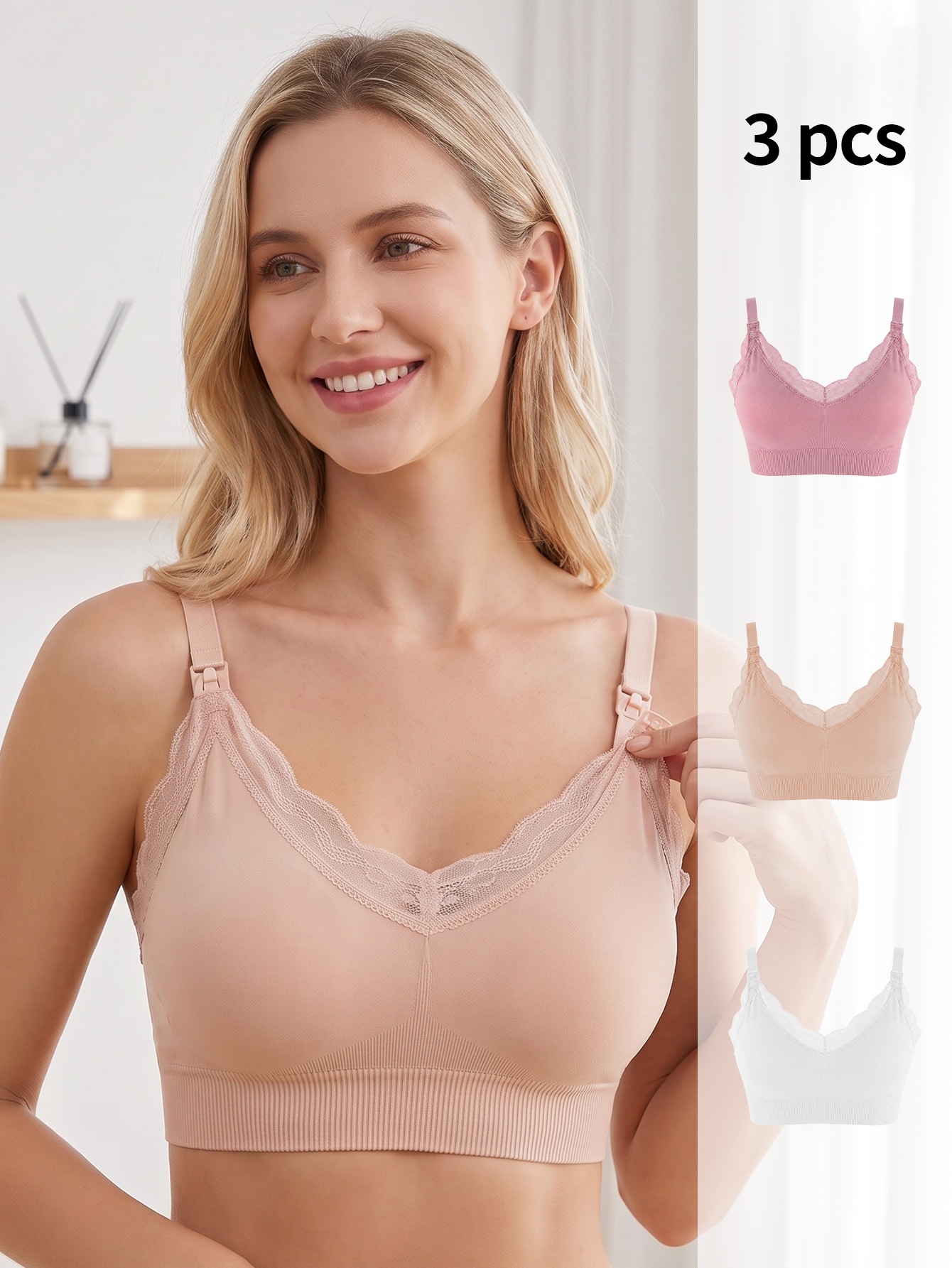 3 unidades de sujetador de lac - Nursing Bra Sleep reseña y precio